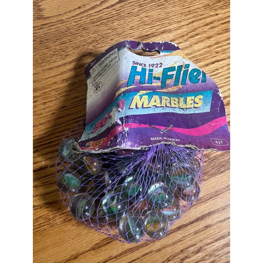 Vintage 1996 Hi-Flier 50+1 Marbles Henry Gordy International Cat Eye Glass Set
